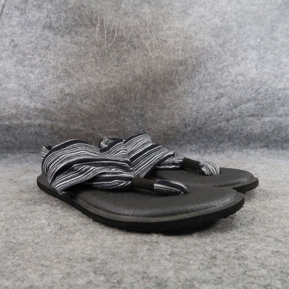 Sanuk Shoes Womens 6 Sandal Yoga Sling 2 Flip Flop Casual Comfort Cushion Stripe